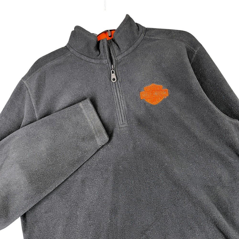 Harley-Davidson Genuine Motor Clothes Fleece Pullover Mens M Quarter Zip Jacket